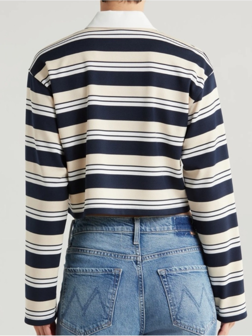 Reformation Anna Striped Rugby Shirt Medium - Picture 10 of 15